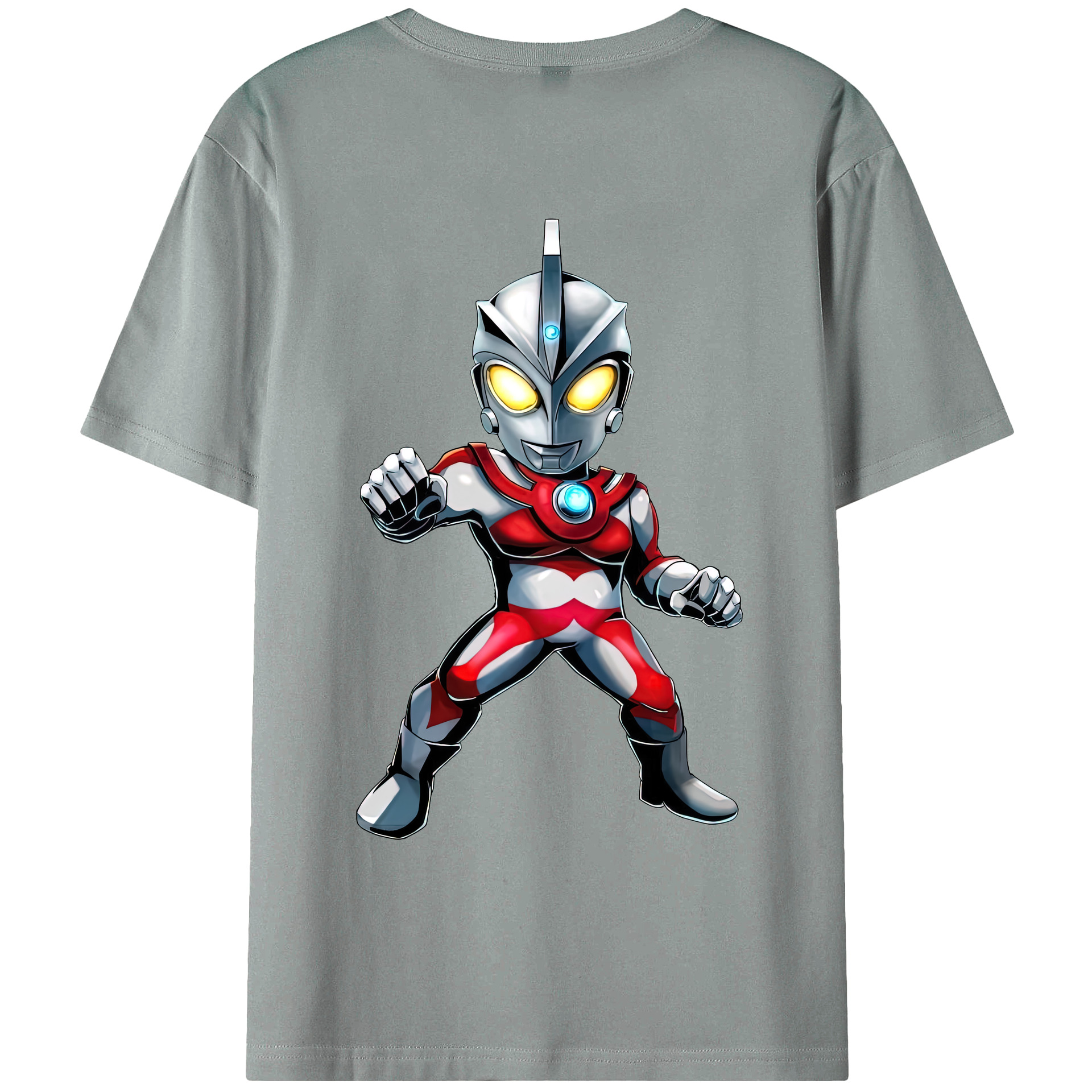 （画像用） ウルトラマン Ultraman 綿100％ メンズ半袖Tシャツ（バックプリント） 通気性